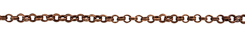 Antique Copper (plated) Every Other Etched Link Double Cable Chain