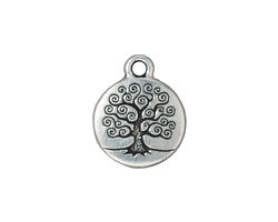 TierraCast Antique Silver (plated) Tree of Life Charm 15x19mm