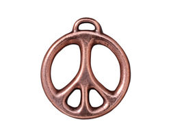 TierraCast Antique Copper (plated) Peace Pendant 24x27mm