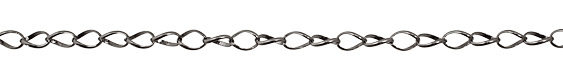 Gunmetal (plated) Twisted Oval Chain