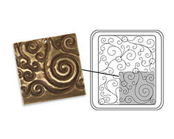 Vintaj DecoEtch Die Daisy Swirl 2 3/8" x 2 5/8"