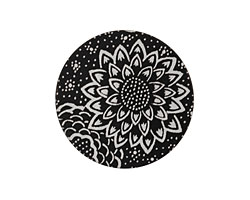 Lillypilly Black Dahlia Anodized Aluminum Disc 25mm, 22 gauge
