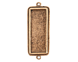 Nunn Design Antique Gold (plated) Traditional Rectangle Bezel Pendant Link 48x18mm