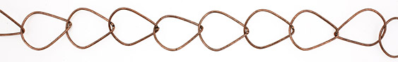 Handmade Antique Copper (plated) Teardrop Chain