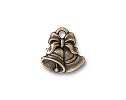 TierraCast Antique Brass (plated) Christmas Bells 16mm