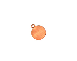 Copper Circle Blank Charm 9x10mm