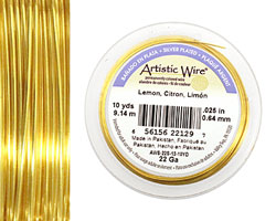 Artistic Wire Silver Plated Lemon 22 gauge, 10 yards