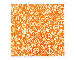 Lillypilly Orange Groovy Circles Anodized Aluminum Sheet 3"x3", 24 gauge