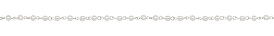 Czech Glass Pearl on Silver (plated) Bead Chain