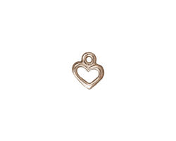TierraCast Rhodium (plated) Open Heart Charm 8x10mm