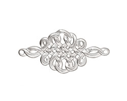 Ezel Findings Rhodium (plated) Celtic Knot Link 32x16mm