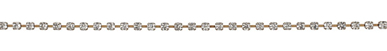 Antique Brass (plated) Rhinestone Chain 4mm