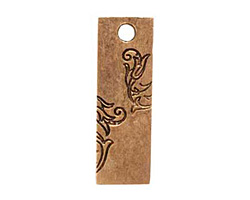 Nunn Design Antique Gold (plated) Large Rectangle Vine Tag 10x30mm