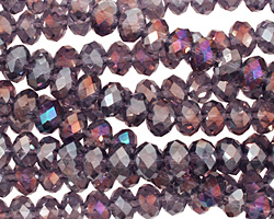 Sugar Plum AB Crystal Faceted Rondelle 6mm
