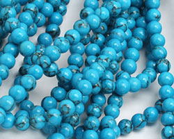 Howlite Turquoise Round 4mm