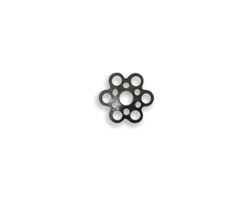 Vintaj Arte Metal 6 Petal Pierced Bead Cap 2x10mm