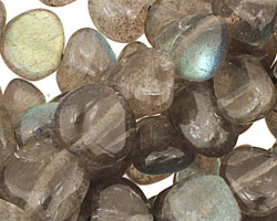 Labradorite Flat Polished Pebble (side drilled) 5-10x8-12mm