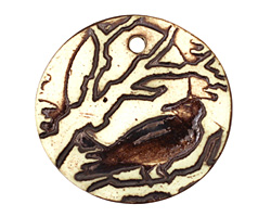 Earthenwood Studio Ceramic Raven Pendant 35mm