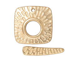 TierraCast Gold (plated) Radiant Square Toggle Clasp 22mm, 24mm bar