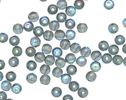Czech Glass Montana Blue AB Round 4mm