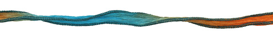 Santa Fe Summer Hand Dyed 100% Silk Ribbon 1/2"