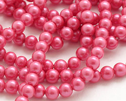 Dragonfruit Shell Pearl Round 4mm