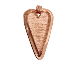 Copper Lipped Heart Bezel 29x53mm