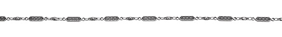Antique Silver (plated) Ornate Chain