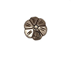 Golden Pyrite (silver tone) Carved Daisy 16mm