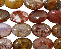 Agua Nueva Agate Flat Oval 14x10mm
