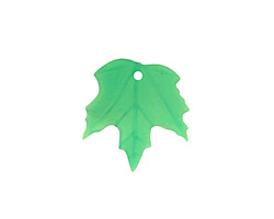 Matte Peridot Lucite Maple Leaf 18x19mm