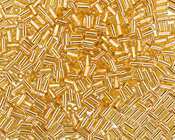 TOHO Light Topaz (with Silver Lining) Bugle #1 Seed Bead