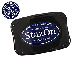 StazOn Midnight Blue Solvent Ink Pad