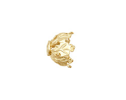 Ezel Findings Gold (plated) Leaf Bead Cap 8x13mm
