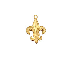 Brass Fleur De Lis Charm 13x18mm