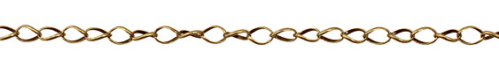 Antique Brass (plated) Twisted Oval Chain