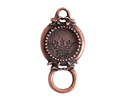 Nunn Design Antique Copper (plated) Decorative Circle Connector 36x19mm