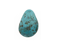 Humble Beads Polymer Clay Teal Egg 19-22x14-15mm