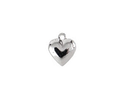 Nunn Design Sterling Silver (plated) Large Heart Charm 12x15mm
