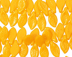 Czech Glass Citrus Leaf Drop 6x12mm