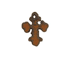 The Lipstick Ranch Rusted Iron Miniature Cross Pendant 17x22mm