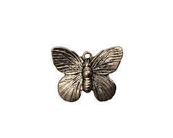 Stampt Antique Pewter (plated) Butterfly Charm 19x15mm
