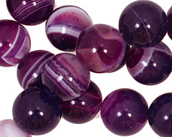 Purple Line Agate Round 12mm