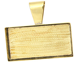 Brass Rectangle Bezel 43x22mm