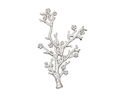 Ezel Findings Rhodium (plated) Coral Reef Link 43x27mm