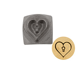 Keyhole Heart Metal Stamp 5mm