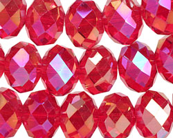 Garnet AB Crystal Faceted Rondelle 14mm