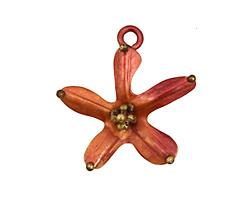 Patricia Healey Copper 5 Petal Flower Pendant 24x26mm