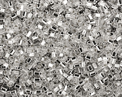 TOHO Crystal (with Silver Lining) Triangle 11/0 Seed Bead