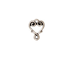 TierraCast Antique Silver (plated) Vine Heart Link 12x10mm